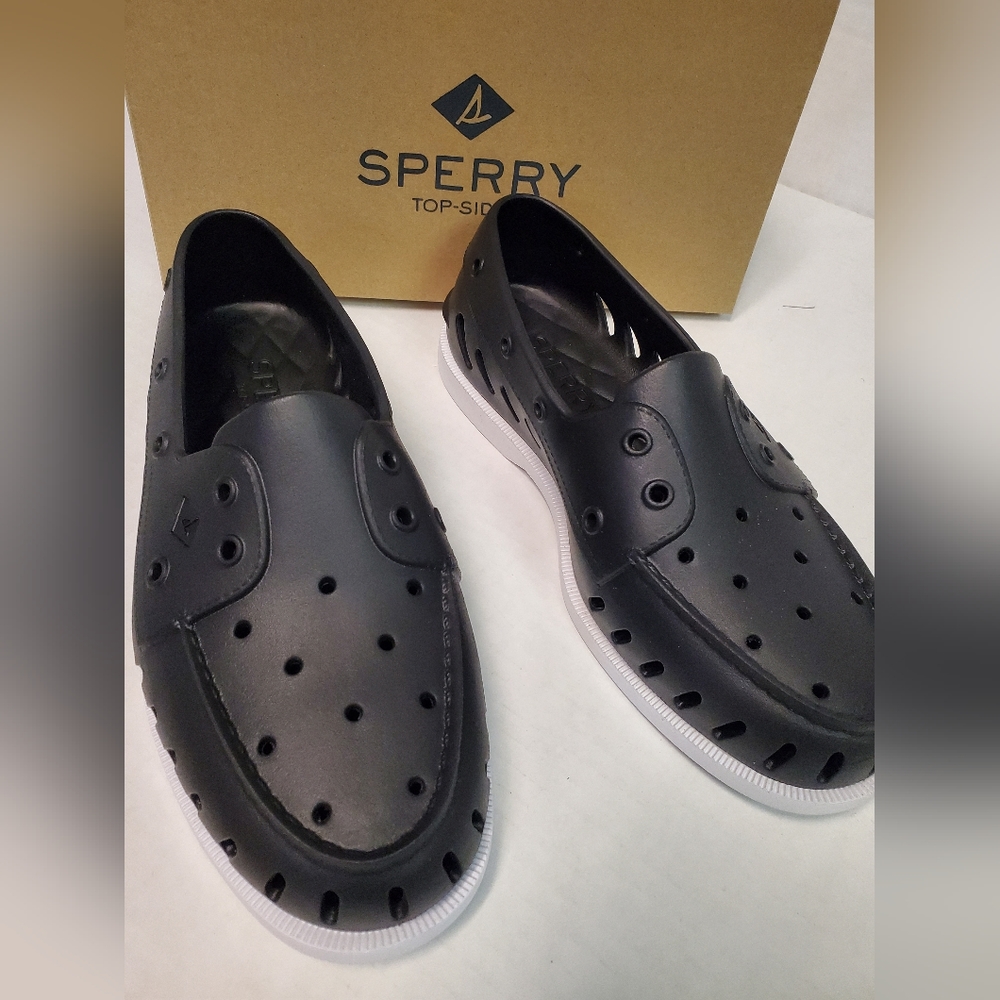 Sperry Men's Authentic Original Float Slip-Ons shoes loafers black - Picture 8 of 10